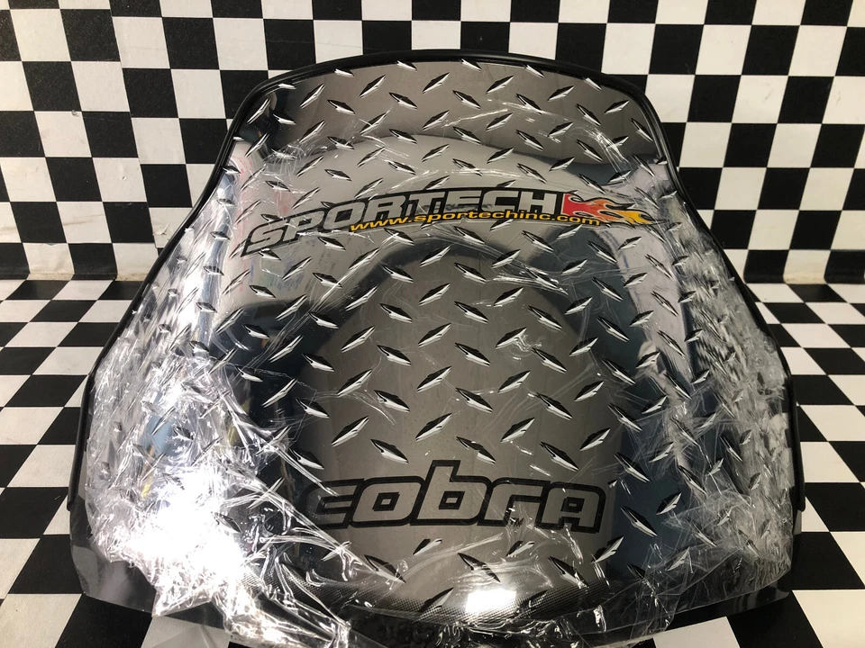 Parabrisas Ski-Doo Rev Cobra 2003-2008 cromado deportivo mosquitera diamante *NUEVO* Foto 2 de 4