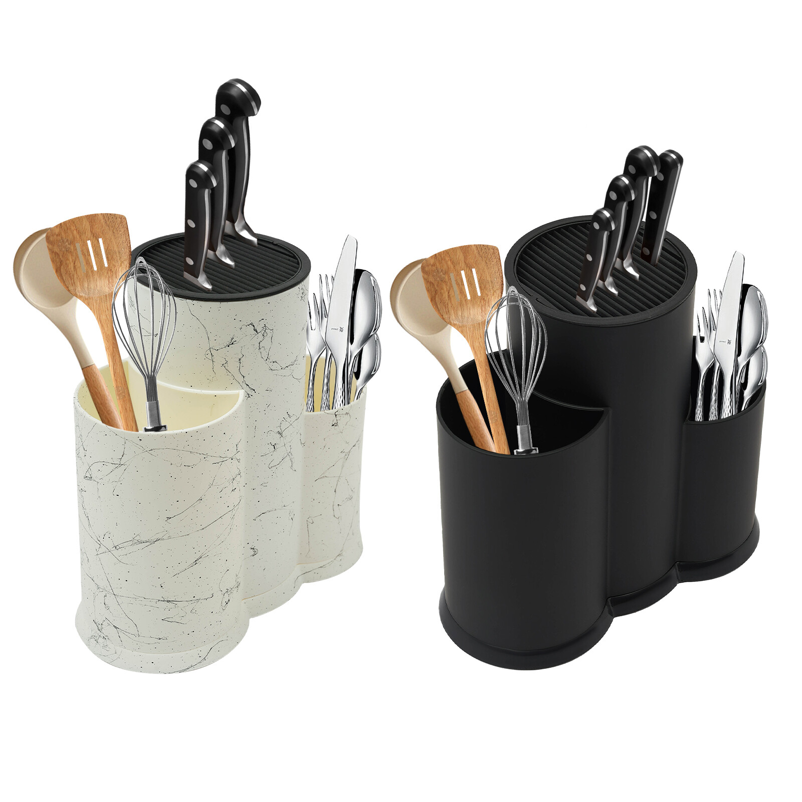 3-in-1Messerhalter Große Kapazität Universal-Messerblock Messer-Utensilien-Halte