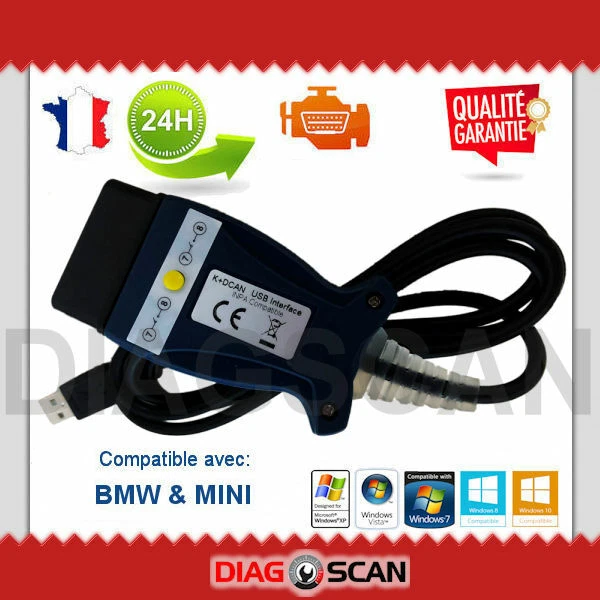 Interface K+DCAN KDCAN COMPATIBLE AVEC ISTA INPA OBD2 pour BMW MINI avec SWITCH - Photo 1/1