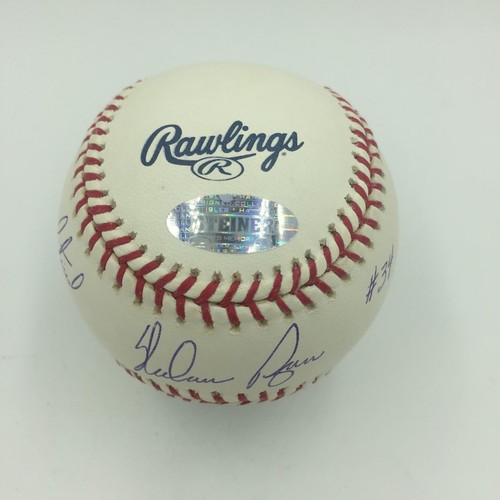 Nolan Ryan #30 & #34 Jersey Retired Signed Heavily Inscribed Baseball Steiner - Picture 4 of 7
