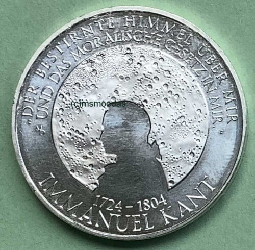Alemania RFA 20 euros 2024 Immanuel Kant moneda de plata euro moneda especial - Imagen 1 de 2