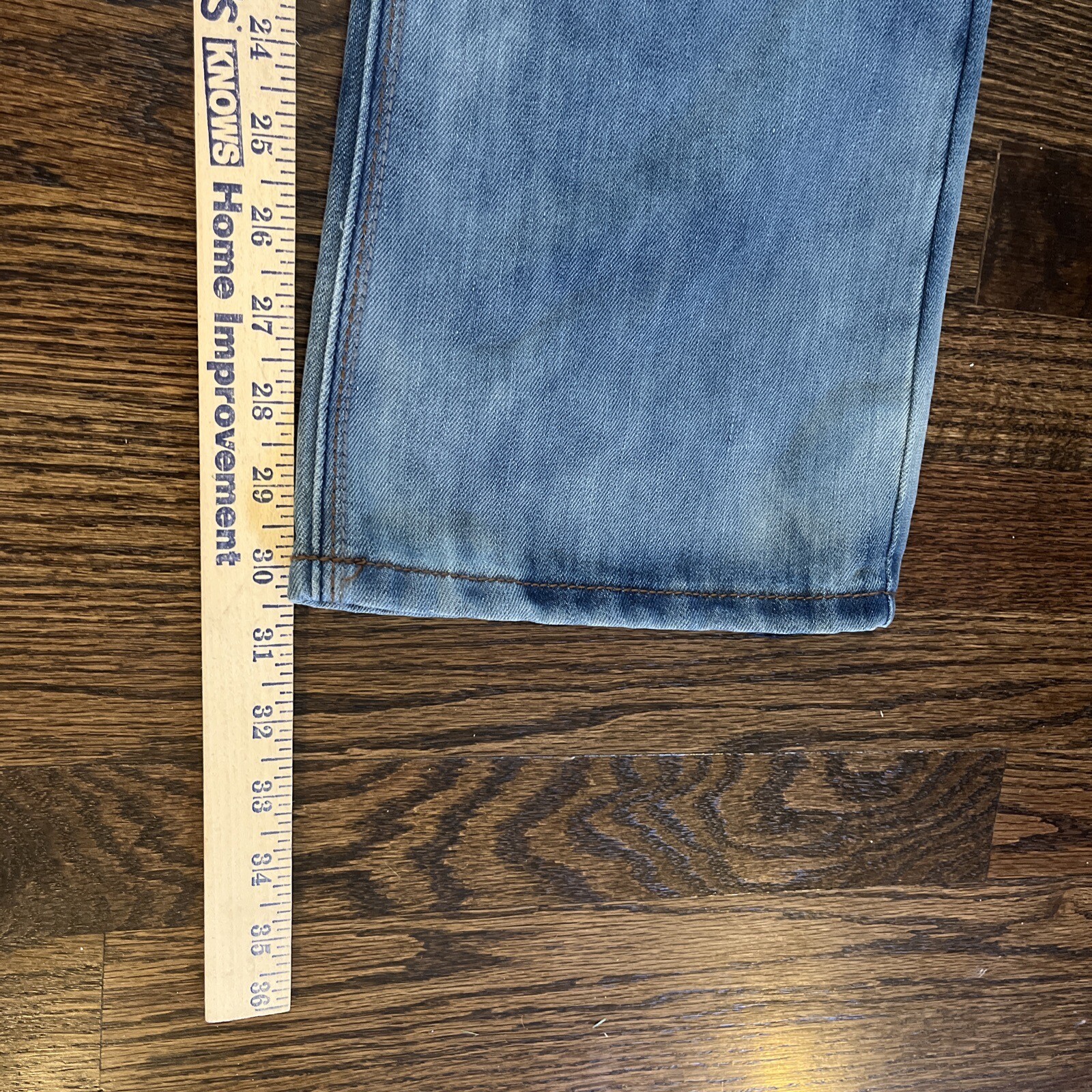 Ring Of Fire 2829 Bootcut Mens Blue Denim Zipper Pockets Jeans Size 28 X 30.5 - View 7