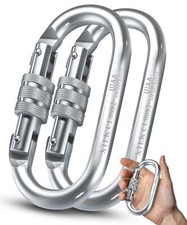 25kN Climbing Carabiner   UIAA CE Rated 5620LB   Heavy Duty Twist Locking Car...