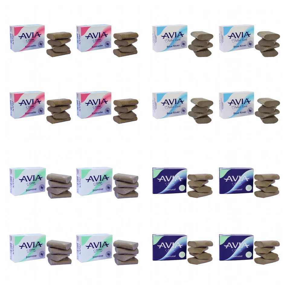 4x Avia Bio Tonerde Seife Antischuppen Cellulite Akne Mitesser Kopfhaut Peeling