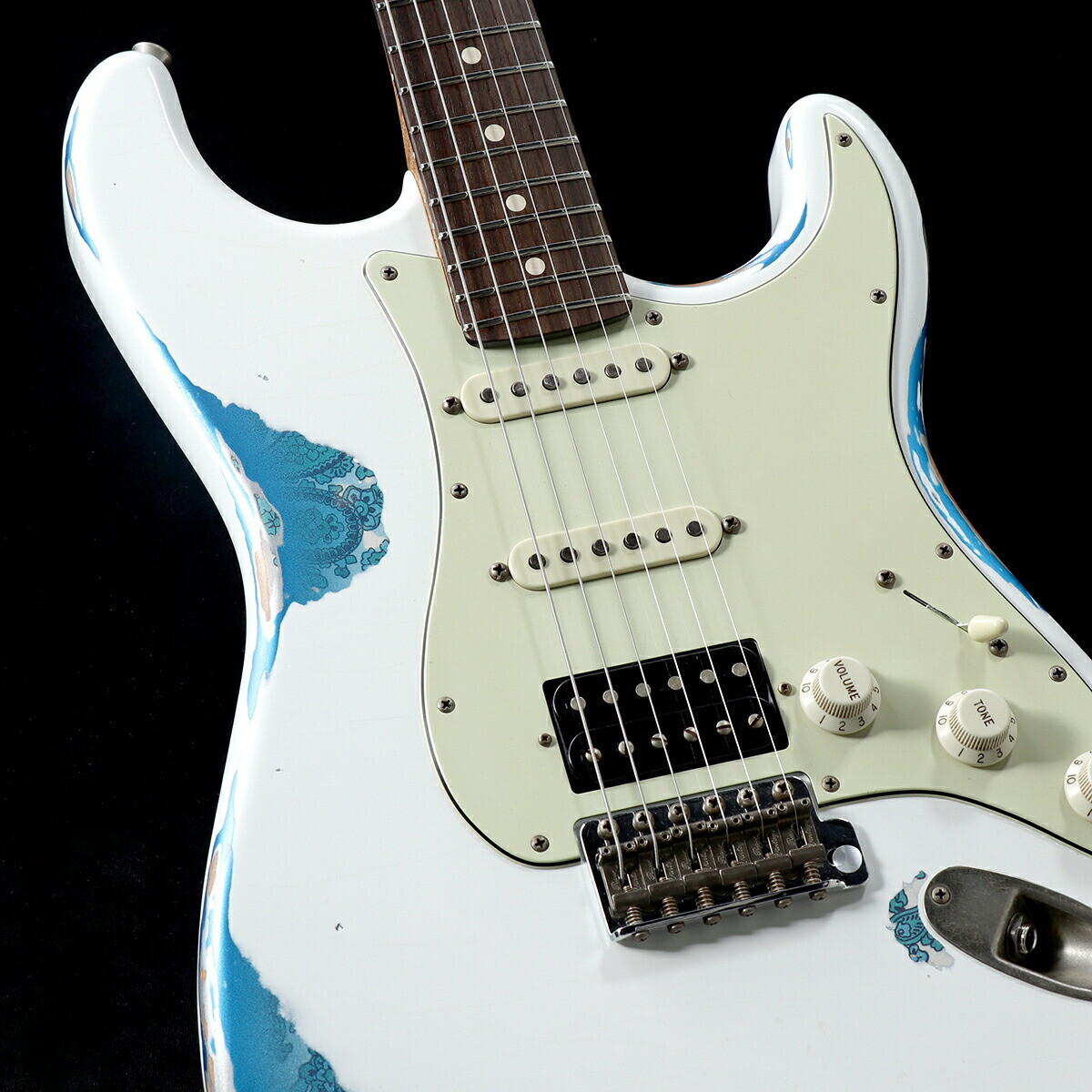 エルドロッソ　XS Xotic XSC-2 Olympic White over Blue Paisley Heavy Aged