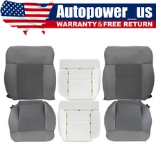 For 2004-2008 Ford F150 XLT STX Front Cloth Seat Cover Flint Gray & Foam Cushion