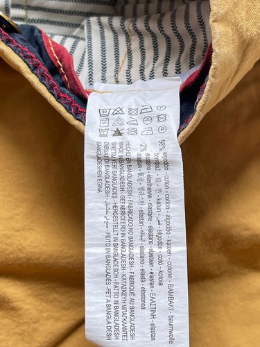 Pull & Bear pantaloncino uomo EU42(M) marrone tasca frontale tagliato casual chino - Foto 8 di 9