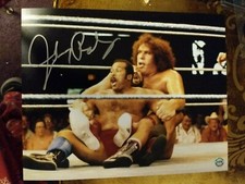 Unpredictable Johnny Rodz vs Andre The Giant Signed 8X10 WWE Photo 