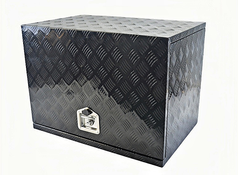 30"x20"x22" Aluminium Generator Tool Box Caravan Ute Generator Storage Black 