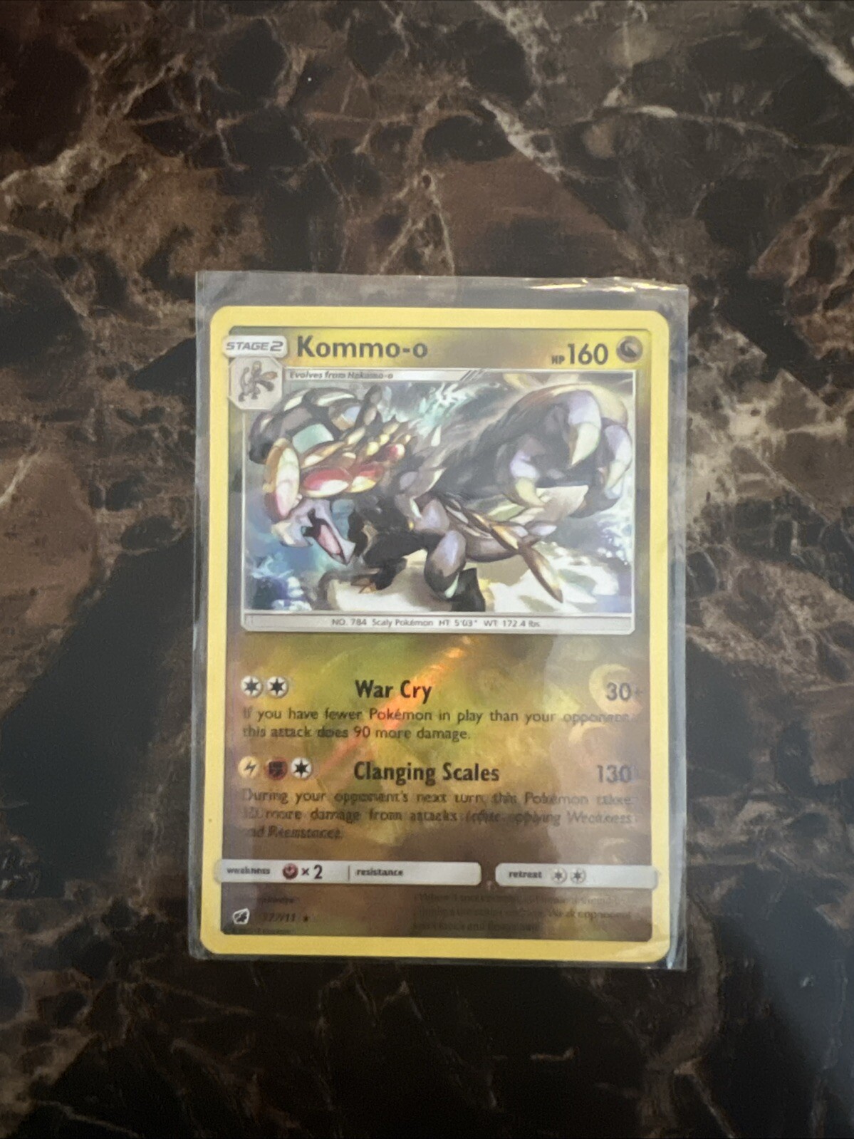 Kommo-o 77/111 Sm-Crimson Invasion Reverse Holo
