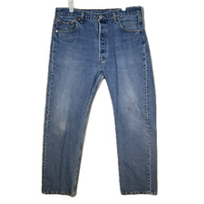 Levi's 501 Men's Jeans 36x30 Blue Denim Original Fit Straight Leg Button Fly