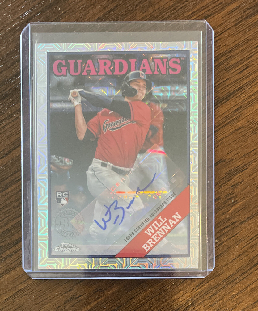 WILL BRENNAN 2023 Topps Series 2 AUTO RC 1988 Mojo Silver Pack /299 Guardians