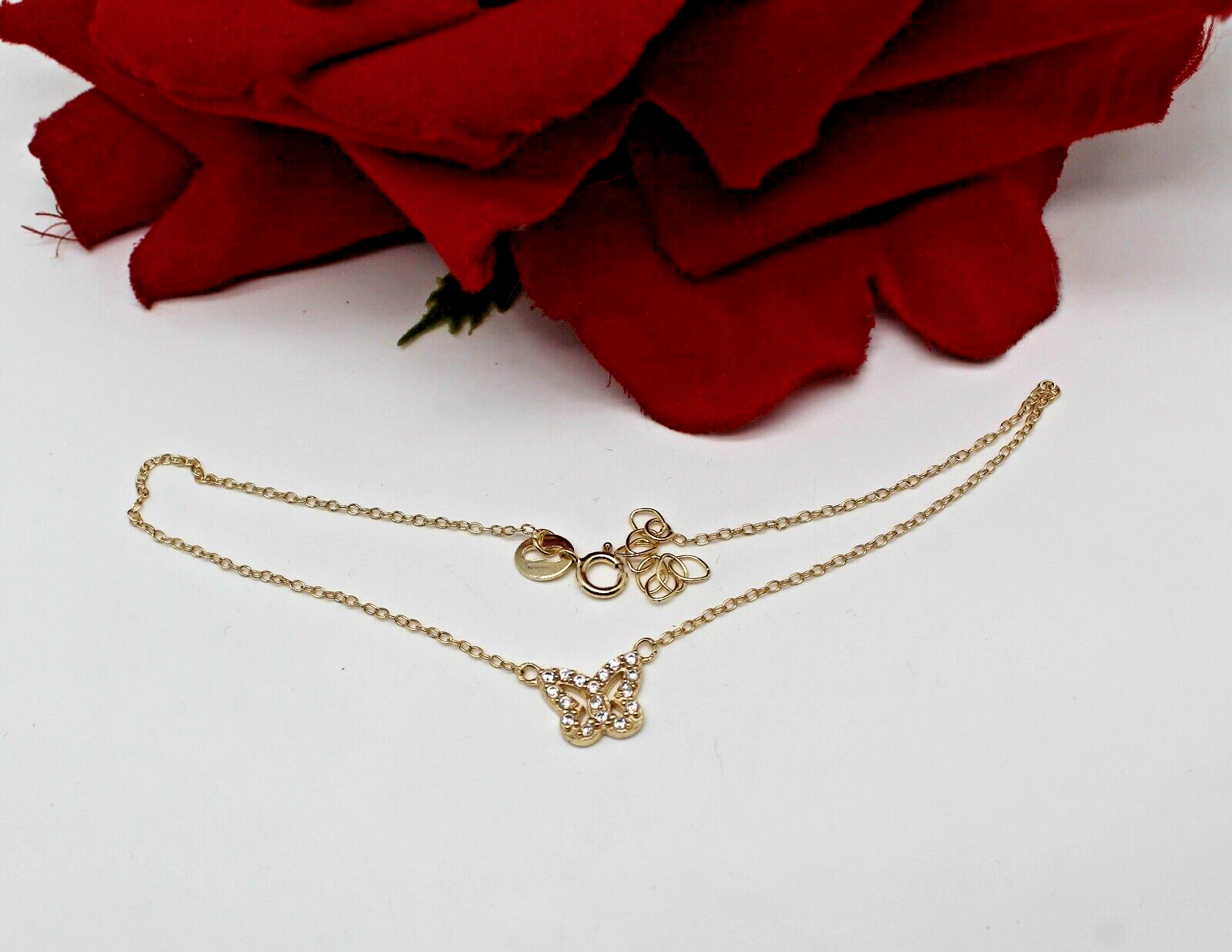 NWOT Sterling Silver / Vermeil Sparkling Butterfly 10