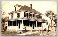 RPPC  Colonial Style House    Real Photo Postcard  c1915