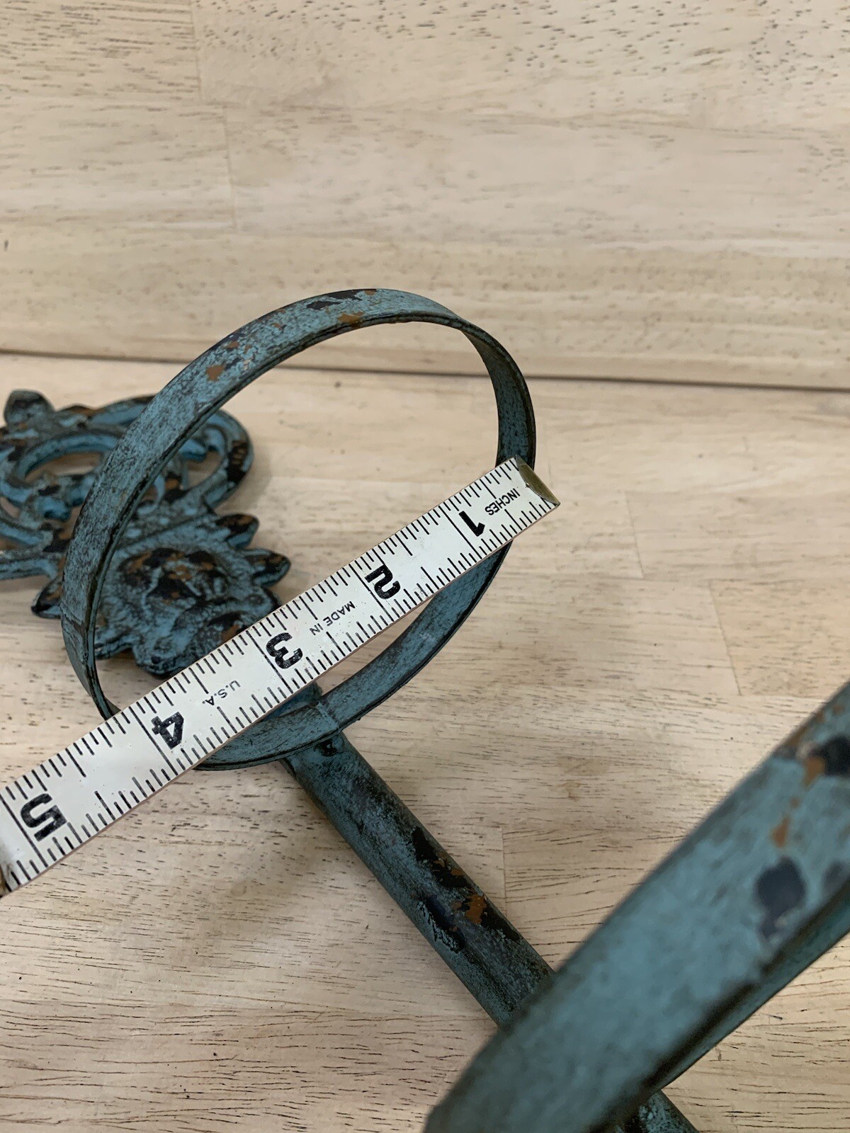 WALL SCONCE CANDLE HOLDER Iron Key Shaped Sconces Heavy Farmhouse Rustic Aged