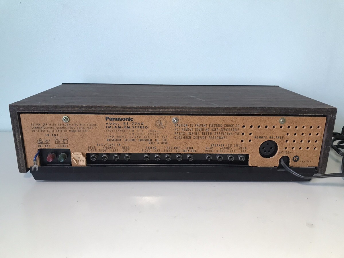 Panasonic RE-7740 Amplifier Amp HiFi Stereo Vintage 4 Panasonic RE-7740 Amplifier Amp HiFi Stereo Vintage 4