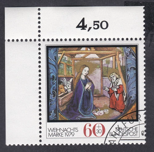 GERMANY 1979 - Corner Stamp Christmas Cat. Mi 1032 Sn B569 Yt 874