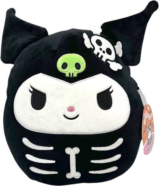 Squishmallows Official Kellytoy Sanrio Squad Squishy Stuffed Plush Toy  Animal (Kuromi, 8 Inch)