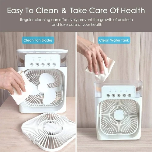 Portable Air Cooler Fan Household Mini Air Conditioner Humidifier Hydrocooling - Picture 17 of 25