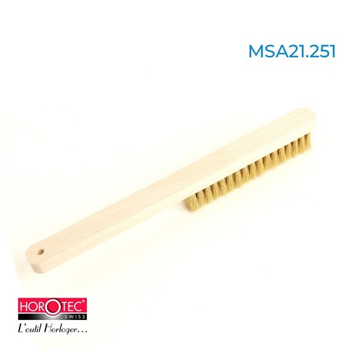 HOROTEC SPAZZOLA MANUALE LUCIDATURA CON MANICO IN LEGNO n.1, MSA21.251. - Foto 3 di 3