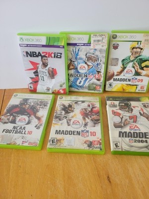 Microisoft Xbox Xbox 360 Madden NCAA Football NBA Video Game Lot of 6