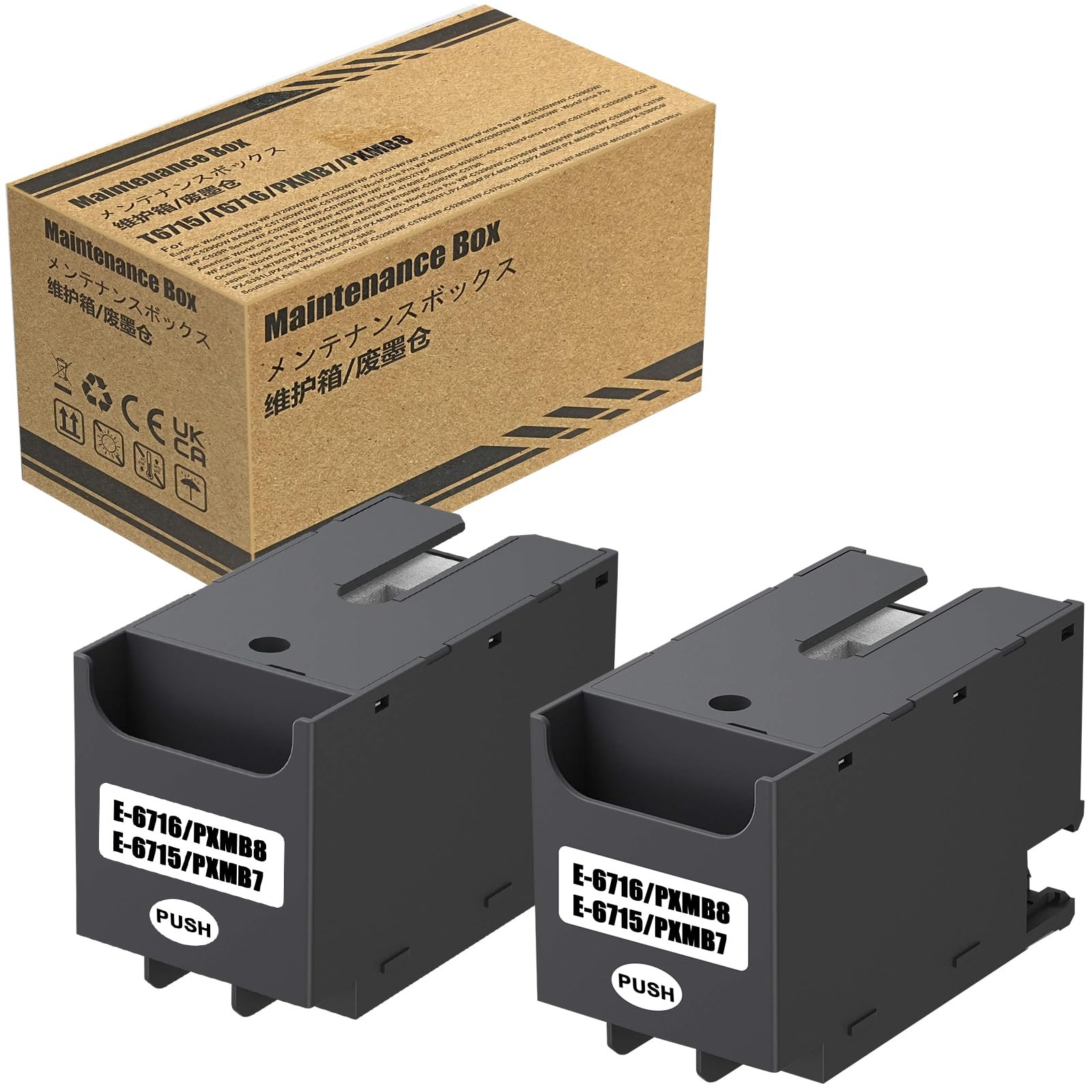 Boîte d'entretien d'encre T6715 compatible pour impressions bureautiques