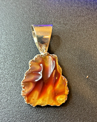 Desert Rose Trading Jay King Sterlingsilber Bernstein Harz Anhänger