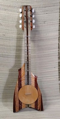 Tahitian Ukulele Banjo 8-String  Excellent Shape! Solid Multi Layered Wood 