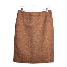 Brooks Brothers 346 Womens Brown Tweed Wool Pencil Skirt Size 6 Business Casual