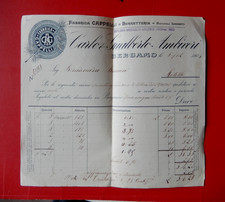 fattura C. GUALBERTO AMBIVERI-bergamo, 1903, cappelli-beretti