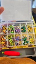 40pcs Crappie Jig Heads with Spinner 1/32 oz Underspin Bass Panfish High Carbon