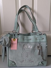 Juicy Couture Classic Juicy Lover in Frosty Green Daydreamer Large Tote - NWT