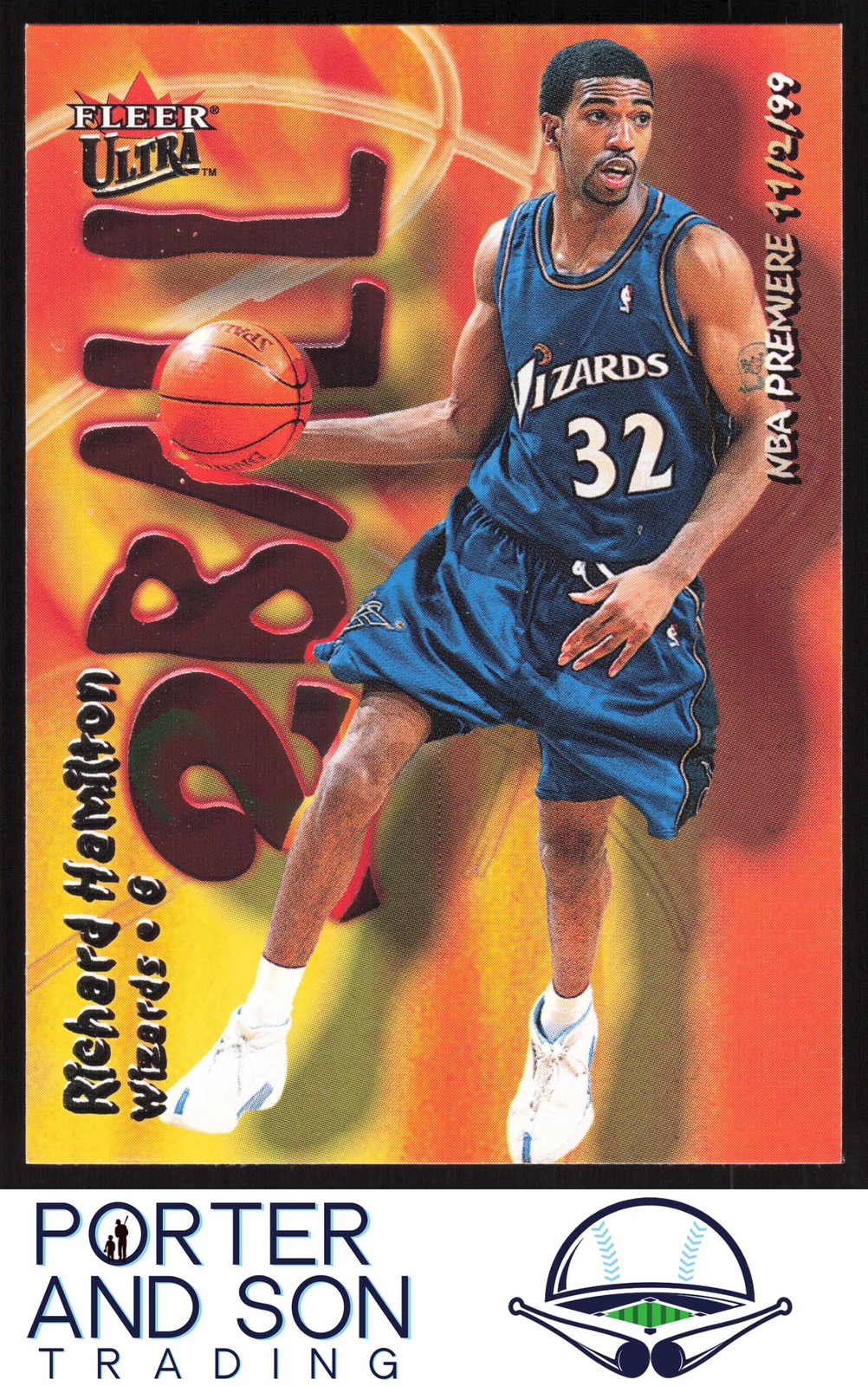 Richard Hamilton Two Ball Insert 2000-01 Ultra #15 TB Washington Wizards