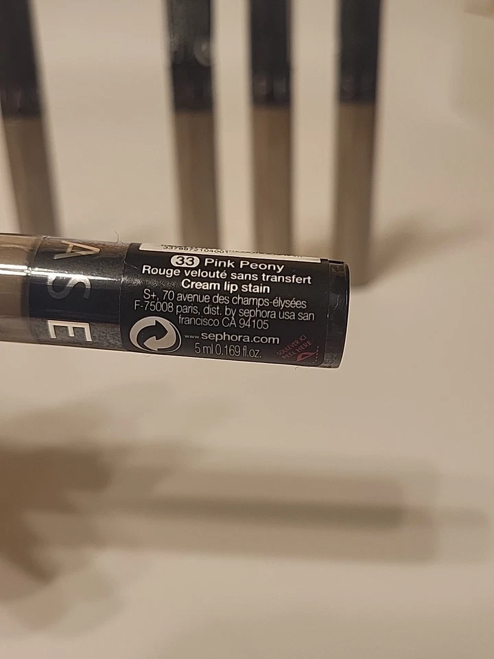 Lot of 6 Sephora Collection Cream Lip Stain Shade 33 Pink Peony 5ml/0.169floz  - Image 3 of 4