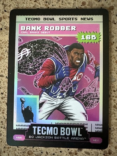 BO JACKSON BATTLE ARENA TECMO BANK ROBBER (CARL BANKS) HEX TECMO NEWS SECRET 1/1