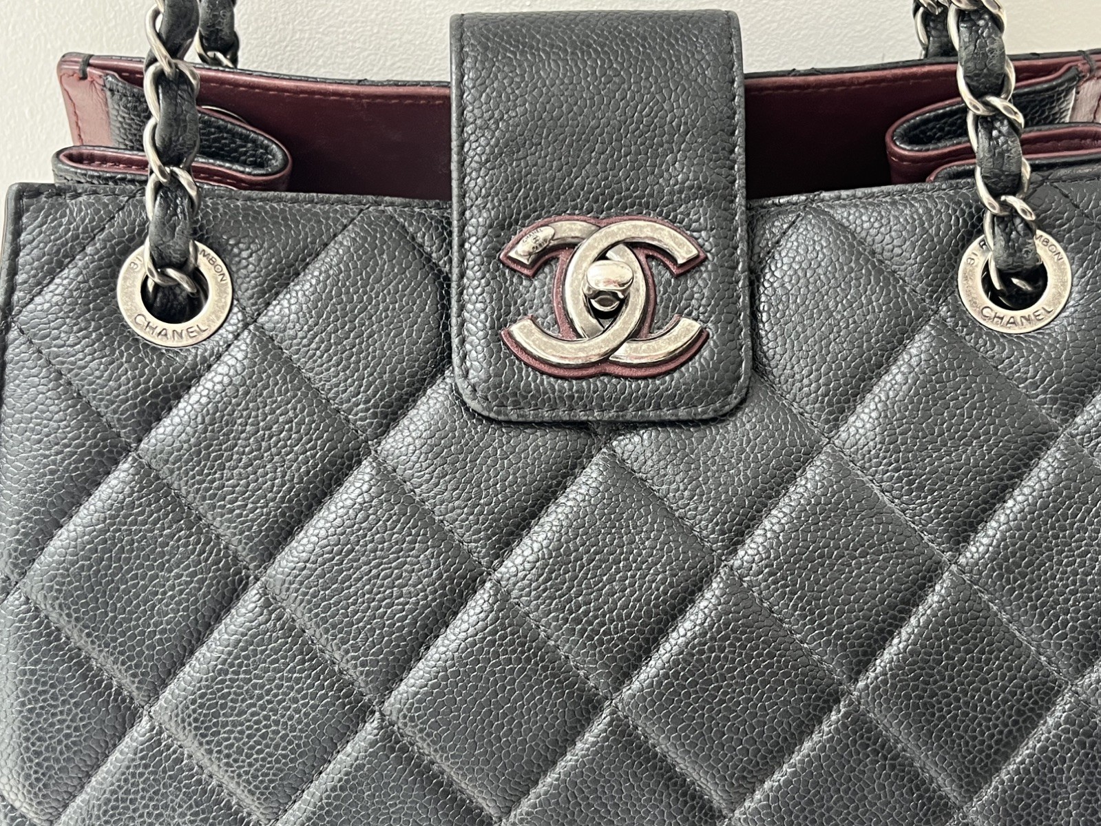 Chanel Medium Caviar Leather with Aged Silver Hardware