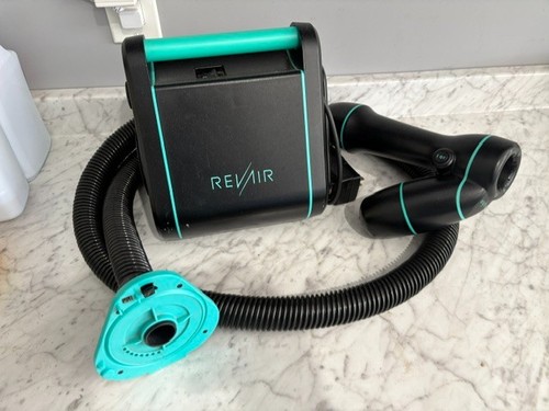 RevAir Reverse-Air Hair Dryer  Black & Teal Broken Hose Connection Tab