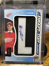 2021-22 UD SP Game Used Draft Day Marks Joe Veleno Auto 29/35 #DDM-JM “L”