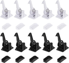 10 Pack Invisible Cat Proof Cabinet Locks Drawer Latches No-Drill Adhesive