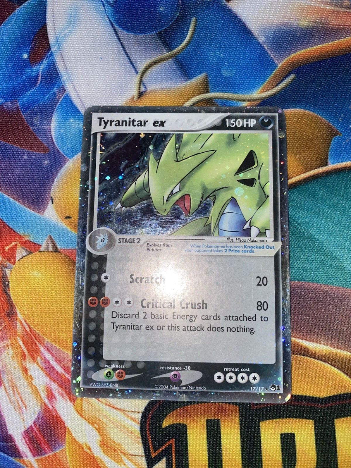 Pokémon Pop Series 1 Tyranitar Ex 17/17 Holo Rare - Holo Bleed Error - 4 swirls