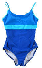 Vintage Speedo Teal Blue Classic One Piece Swimsuit Woman Size 12