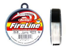 FireLine Braided Beading Thread 4lb – Crystal – 50yd Spool - The Beadsmith