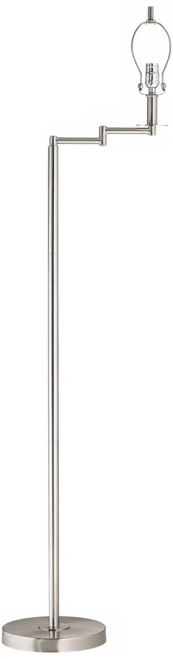 Modern Floor Lamp Base Swing Arm Brushed Nickel for Living Room Reading Bedroom - Image 2 of 3
