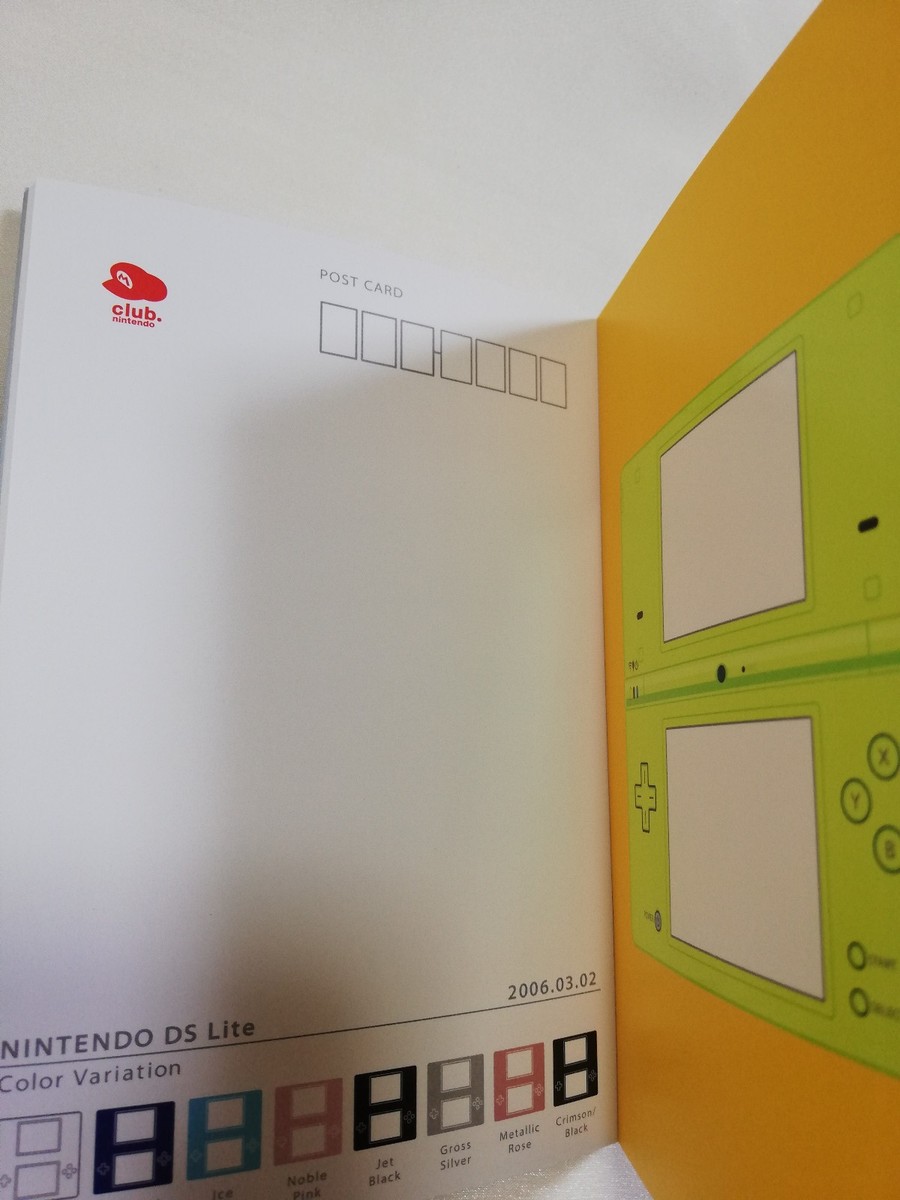 Club Nintendo Console History of Handheld Postcard Set Japan