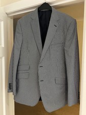 Marks&Spencer Sartorial Nova Fides navy striped jacket 44 long reg fit