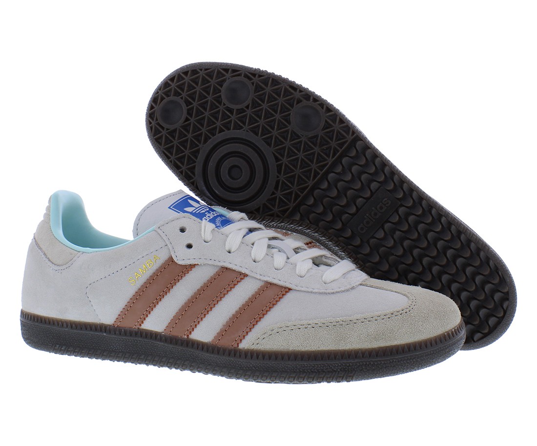 adidas gazelle silver green womens Used Adidas Samba OG Shoes Youth Size 4.5