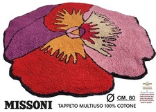 TAPPETO MISSONI 100% COTONE  DIAMETRO CM. 80 DOUBLE FACE SPESSO PESANTE