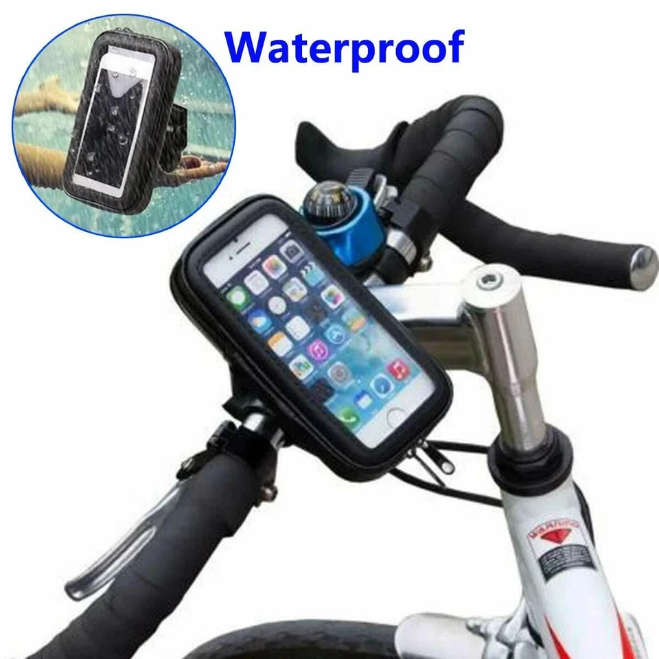 New 360° Bicycle Bike Waterproof Case Mount Holder Cover For Mobile Phones - Image 2 of 4