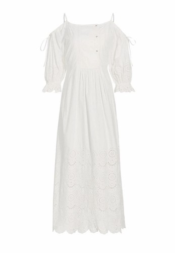 Ulla Johnson NARCISA Eyelet Cotton Midi Dress Pristine Sz 00. PTP 19in