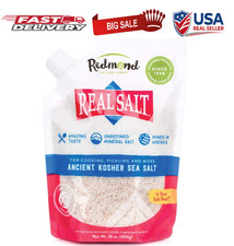 Redmond Real Sea Salt Natural Unrefined Gluten Free Kosher 16 Ounce 1 Pack Pouch